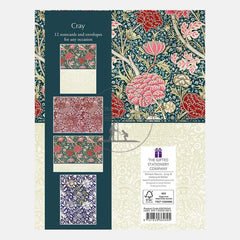 kaartenset William Morris rood