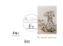 Dubbele wenskaart D151 (oprecht medeleven)