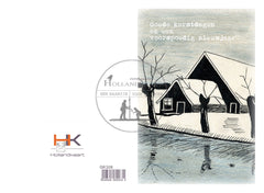 pakje dubbele gedrukte kerstkaarten GK328