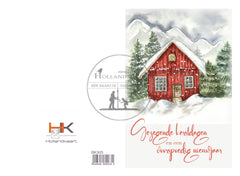 pakje dubbele gedrukte kerstkaarten GK305