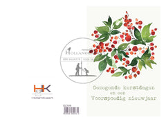 pakje dubbele gedrukte kerstkaarten GZ306