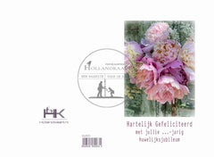 Dubbele wenskaart ( ...-jarig huwelijksjubileum0 HJ101