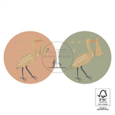 sluitsticker ooievaar 2 stuks