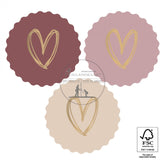 sluitstickers folie hart 3 kleuren