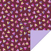 inpakpapier aubergine hearts
