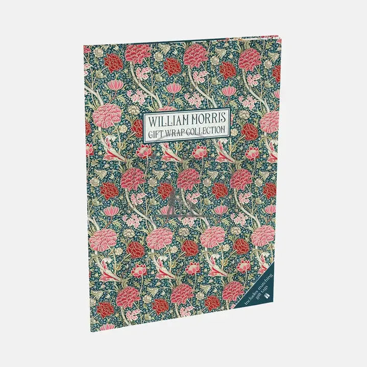 Set cadeaupapier William Morris rood