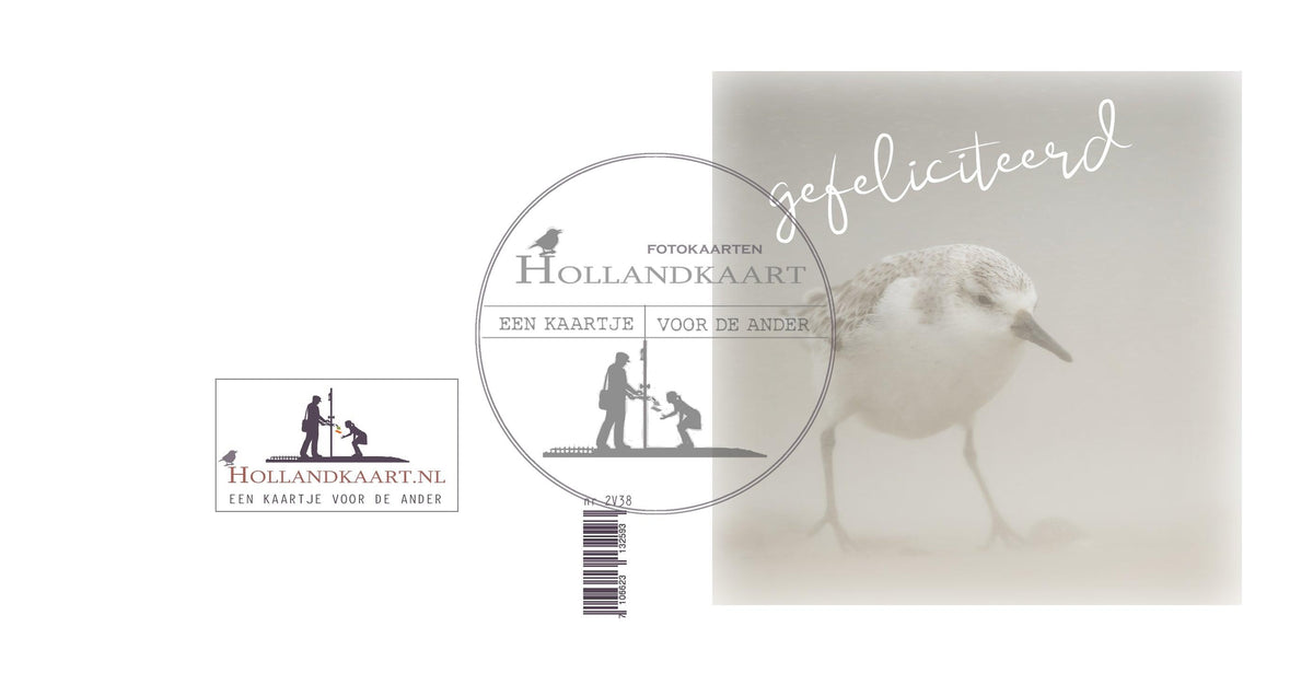 Wenskaart felicitatie watervogel 2V38