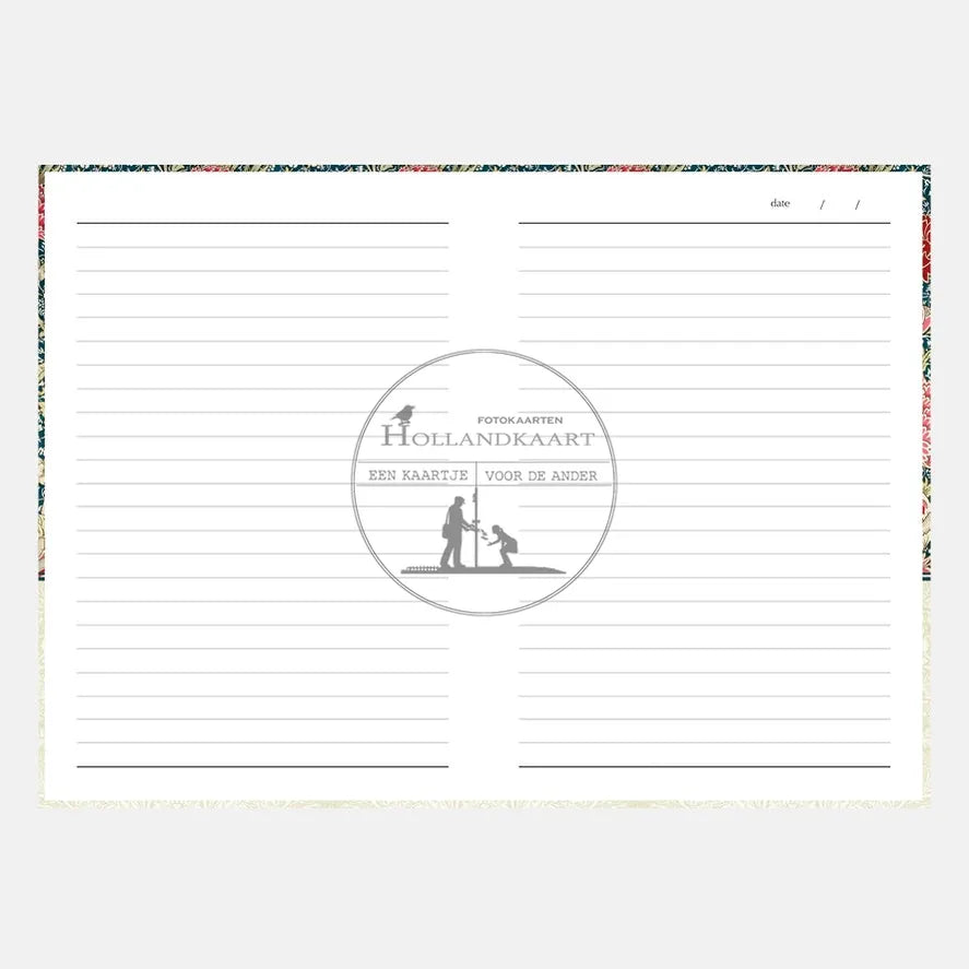 notitieboek William Morris rood A5