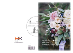 Dubbele wenskaart (uw huwelijksjubileum) HJ107