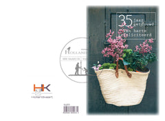 Dubbele wenskaart (25-jarig huwelijk) HJ111