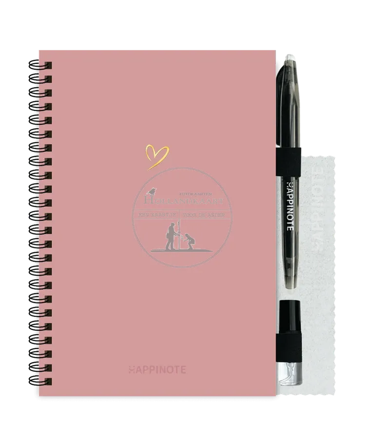 uitwisbaar notitieboek met goudfolie Love