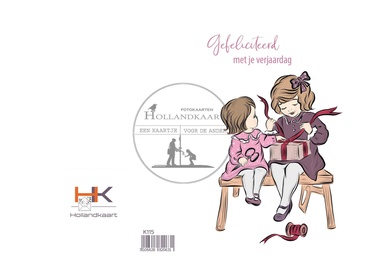 Dubbele wenskaart K115