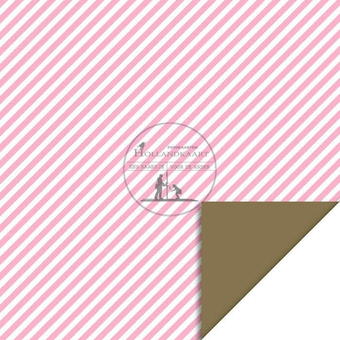 inpakpapier roze witte streep