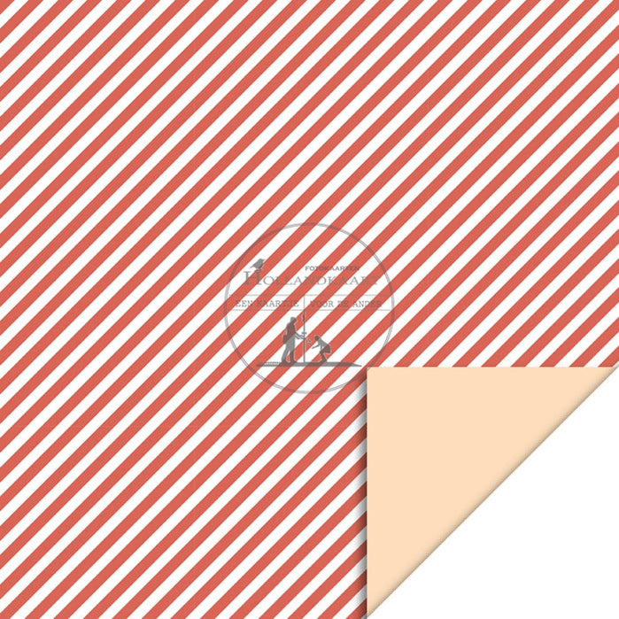 inpakpapier rood/witte streep