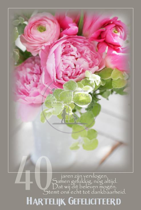 40 jaar getrouwd - jubileum - bloemen