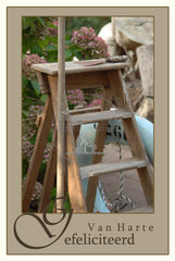 Felicitatiekaart - houten trap